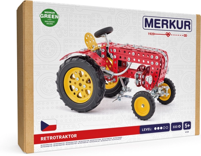 Merkur retro traktor – zestaw konstrukcyjny 333 elementy