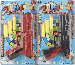 Plastowy pistolet z piankowymi nabojami dla dzieci