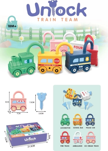 logiczna sensoryczna gra zamki – dopasuj kluczyk