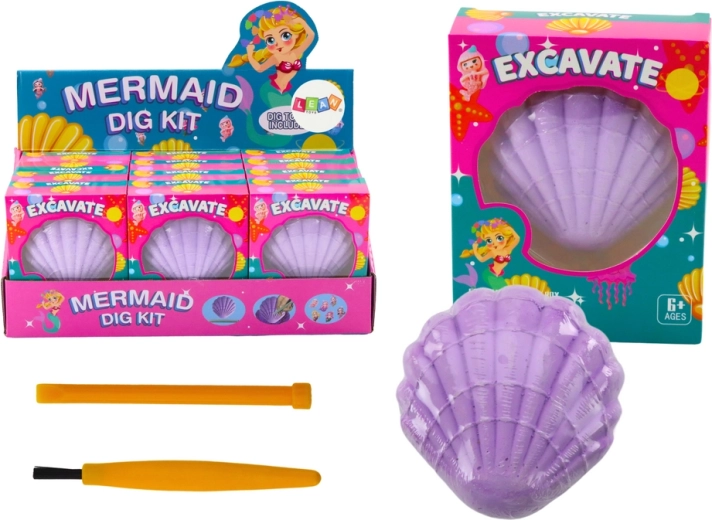 Archeologiczny zestaw Syrenka w muszli Pędzel do dłut