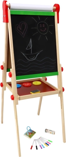 Dwustronna powierzchnia: biała magnetyczna + czarna kredowa