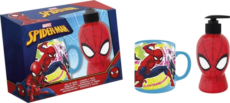 Zestaw prezentowy pianka do kąpieli i szampon 300 ml z kubkiem SPIDERMAN