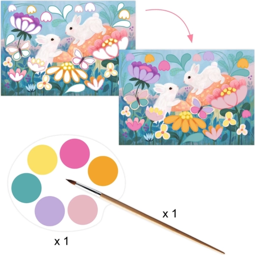 Malowanie pastelowymi kolorami i delikatnym pędzelkiem