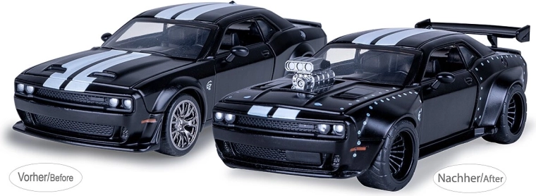 Jamara Dodge Challenger SRT Jailbreak metalowy model 1:36 czarny
