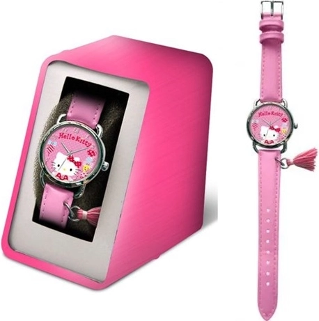 Zegarek Hello Kitty z różowym paskiem i zawieszką