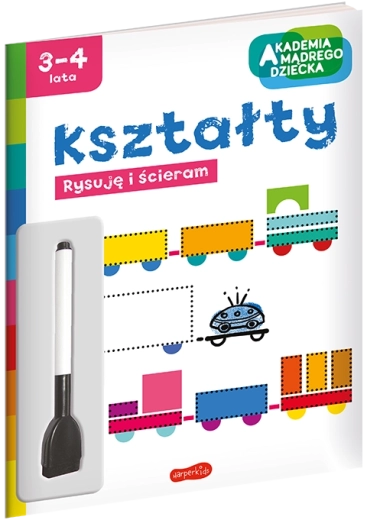Akademia mądrego dziecka: Kształty – rysuję i ścieram