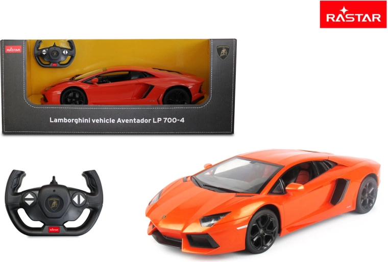 Rastar RC auto Lamborghini Aventador 1:10 pomarańczowe