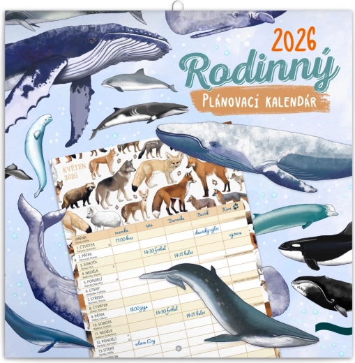 Rodzinny kalendarz planujący Animalium 2026