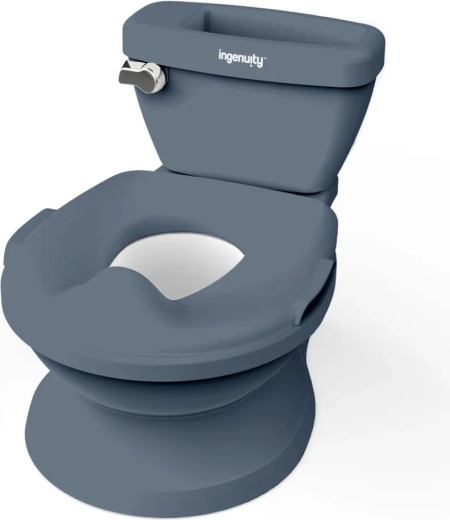 Toaleta dla dzieci Ingenuity My Size z dźwiękiem, szara
