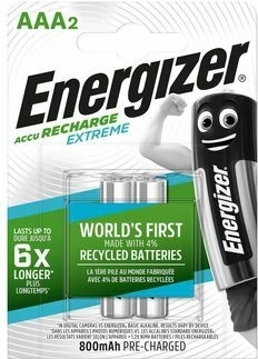 Energizer Extreme AAA akumulatory 800 mAh, 2 szt.