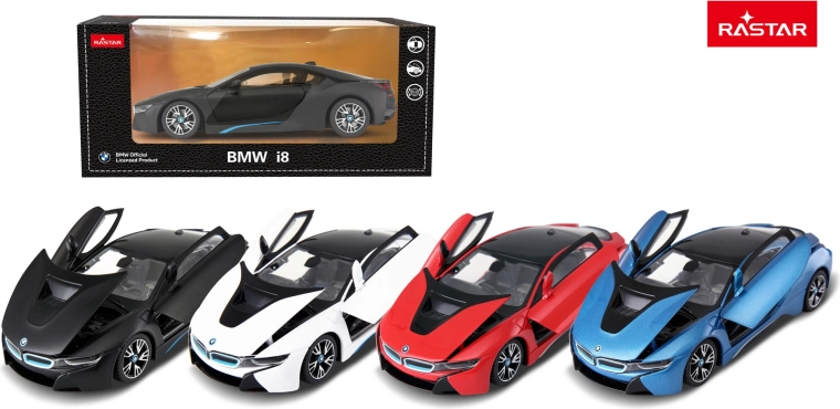 Metalowy model auta Rastar BMW i8 1:24 czarny