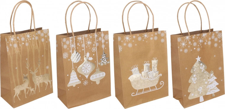 Torebka prezentowa świąteczna L 25 × 33 × 12 cm