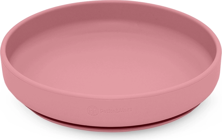 Silikonowy talerz z przyssawką Take&Match dusty rose – Petite&Mars