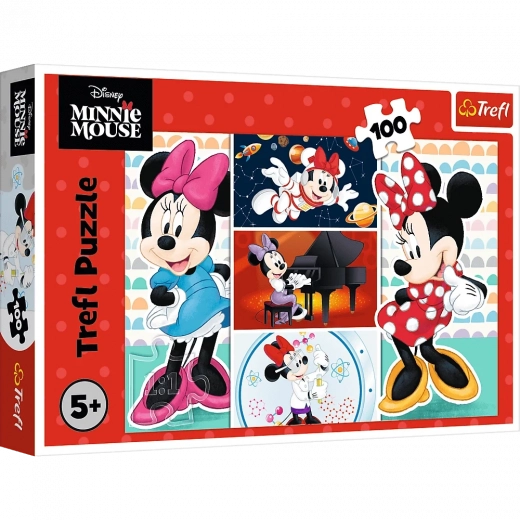 Puzzle 100 elementów Wesoła MINNIE DISNEY od Trefl