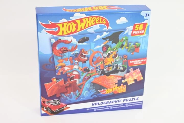 Hot Wheels holograficzne puzzle 56 elementów