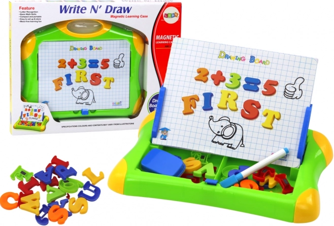 Magnetyczna tablica edukacyjna z literami i cyframi