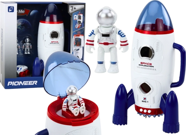 Kosmiczna rakieta Otwierana Astronauci Pojazd kosmiczny Światła Dźwięki