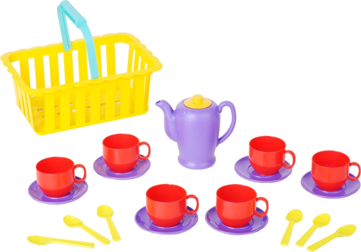 Kolorowy zestaw do zabawnych herbacianych przyjęć