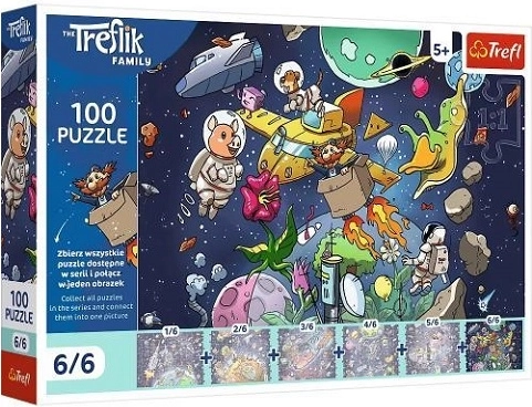 Puzzle Trefl Rodzina Treflików: Wujek w kosmosie 100 elementów