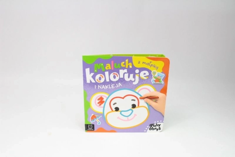 Aksjomat Maluch koloruje i przykleja – małpka, grube kontury