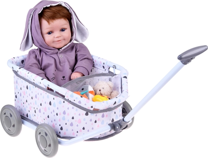 Miękki tekstylny kosz z praktyczną przestrzenią do przechowywania