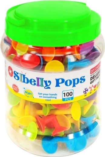 Zestaw do zabawy z przyssawkami StBelly Pops 100 szt.
