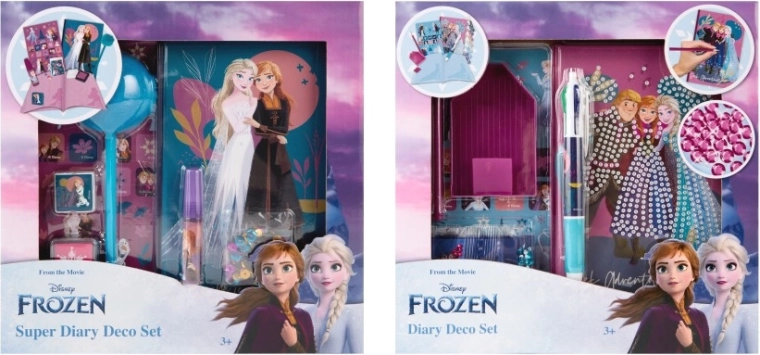 Dekoracyjny zestaw pamiętnikowy DISNEY FROZEN – pamiętnik, naklejki i akcesoria