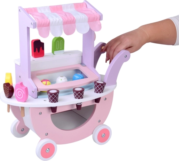 Mobilne stoisko z daszkiem i miejscem do przechowywania