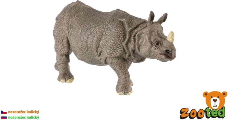 Nosorożec indyjski – plastikowa figurka 13 cm - 1 sztuka