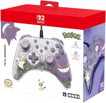 Przewodowy kontroler HORI Horipad Turbo Gengar i Mimikyu do Nintendo Switch