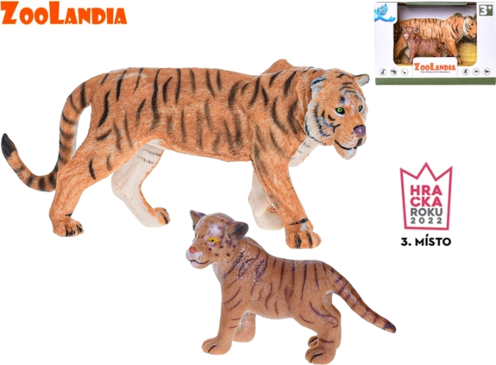 Zoolandia tygrysica z młodym figurki 7–15 cm