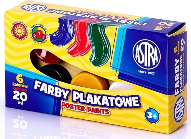 Farby temperowe Astra 6 x 20 ml