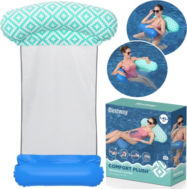 Bestway Comfort Plush dmuchany hamak basenowy z siateczką
