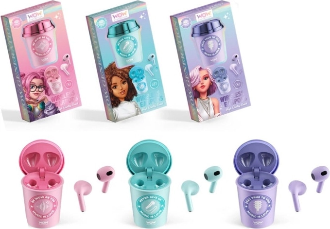 Bezprzewodowe słuchawki WOW w kształcie kubka
