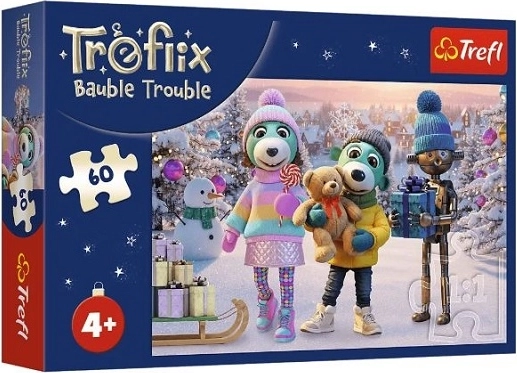 Puzzle dziecięce 60 elementów Zimowy Robobot – Rodzina Treflików