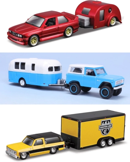 Maisto Design Tow & Go model samochodu z przyczepą 1:64