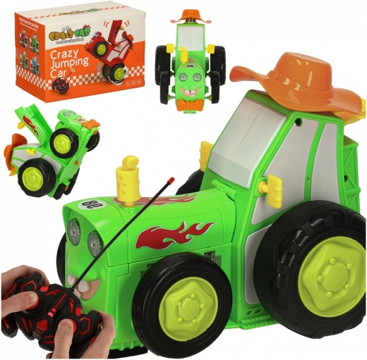 Zabawny skaczący traktor na zdalne sterowanie