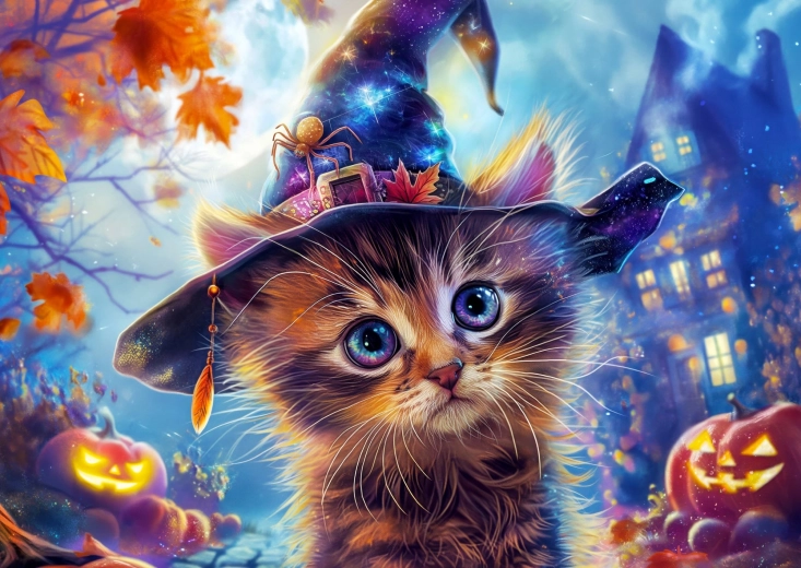 Enjoy puzzle Mała czarodziejska kotka 1000 elementów