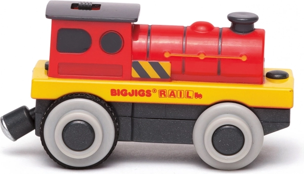 Elektryczna lokomotywa Bigjigs Rail czerwony siłacz