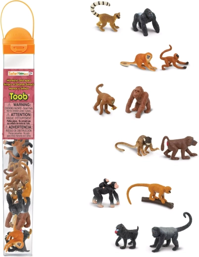 Tuba z figurkami naczelnych i małp Safari Ltd.