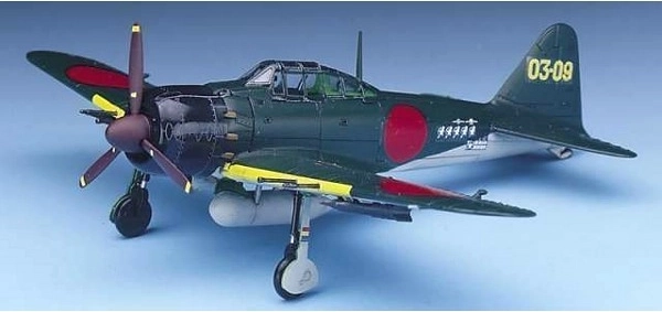 Model myśliwca Mitsubishi A6M5c Zero w skali 1:72