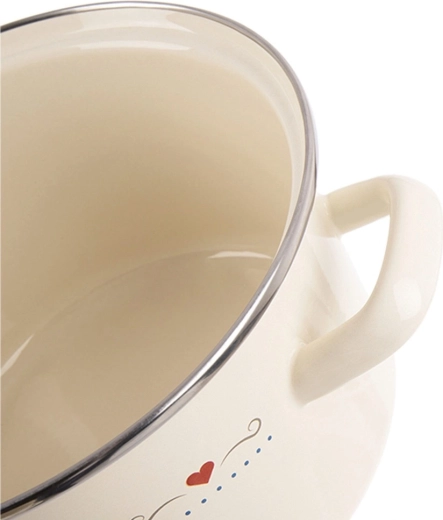 Trwała emalia i stalowy rant