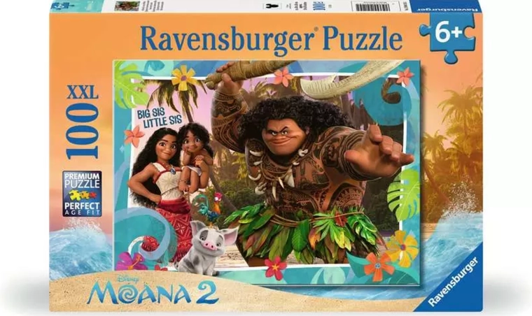 Puzzle Ravensburger Vaiana 2: Skarb oceanu XXL, 100 elementów