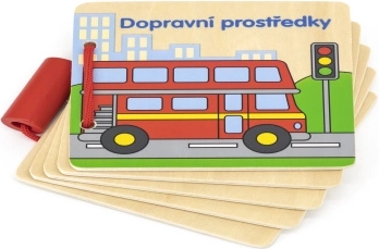 Drewniana książeczka – środki transportu (po czesku)
