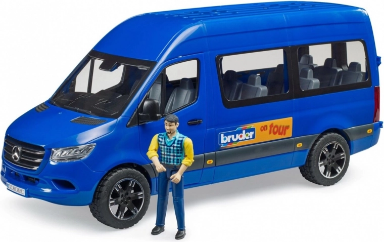 Minibus Mercedes Benz Sprinter niebieski z kierowcą