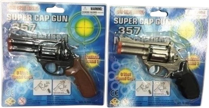 Metalowy pistolet na kapiszony