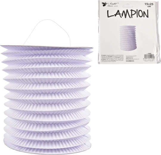 Papierowy lampion walec biały 15 cm