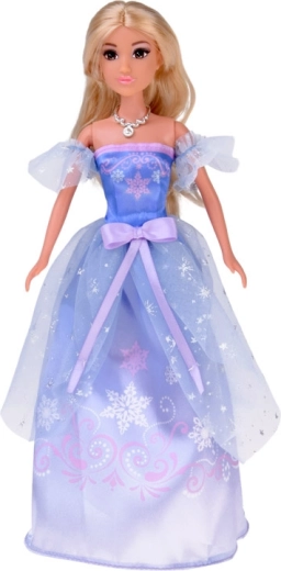 Ruchoma lalka w błyszczącej balowej sukni