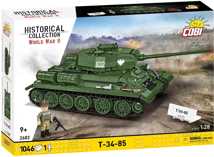 Klocki konstrukcyjne Cobi czołg T-34-85 2w1 1:28