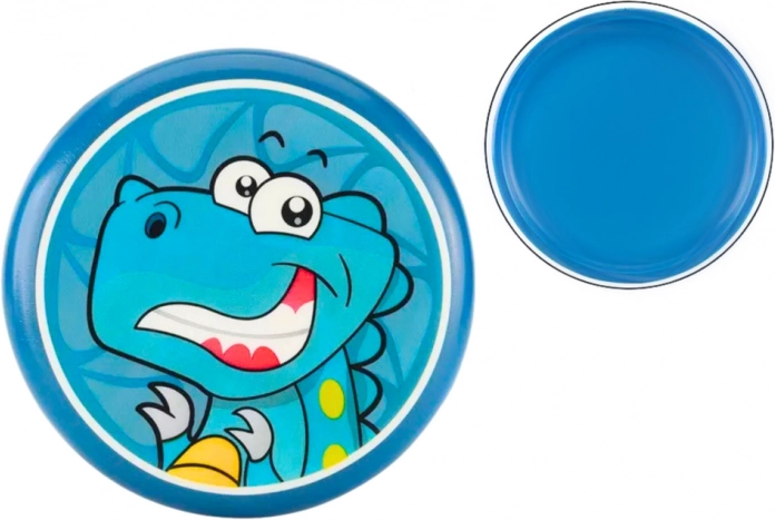 Dziecięce frisbee z dinozaurami 20 cm niebieskie